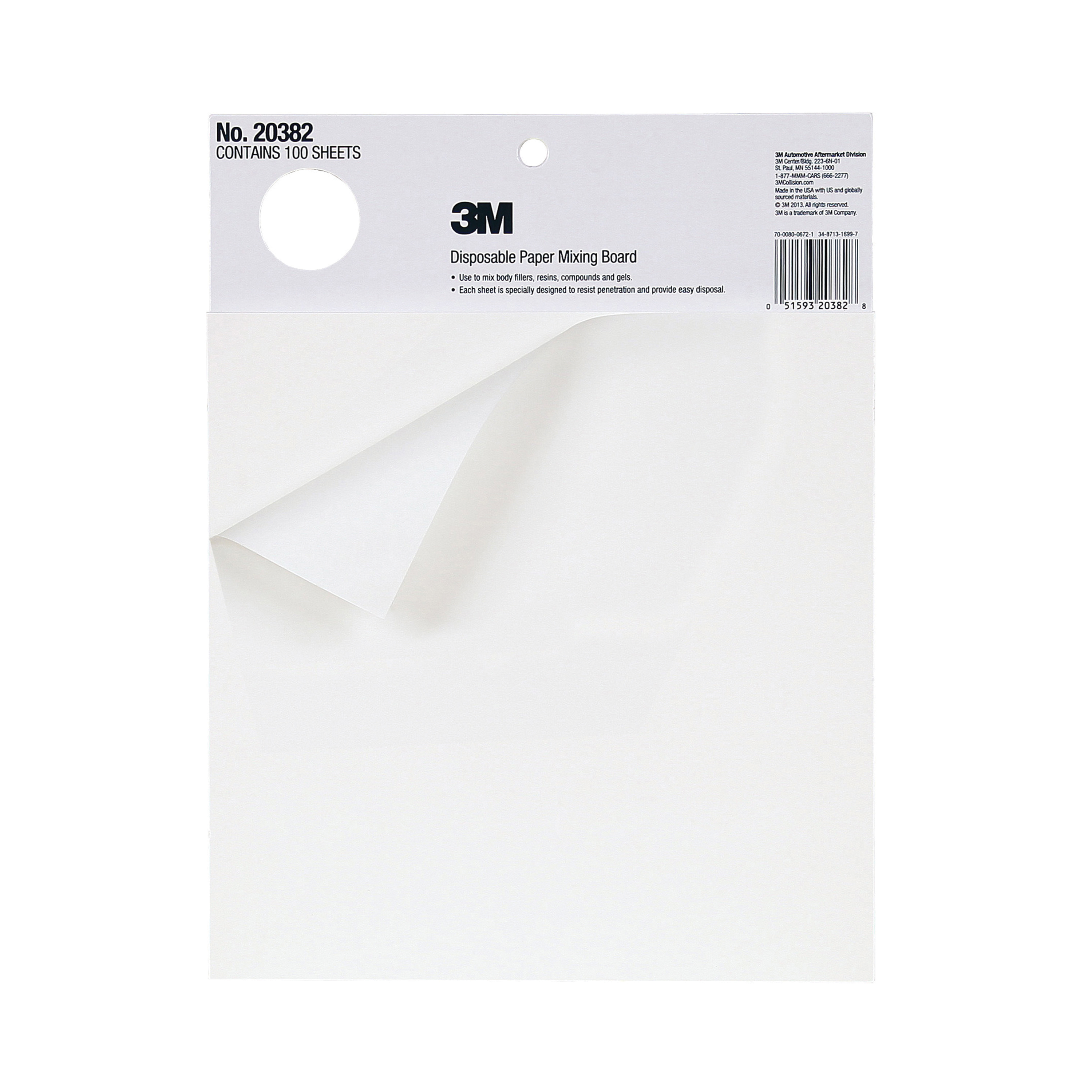 3M™ 7100144396 Disposable Mixing Board, White