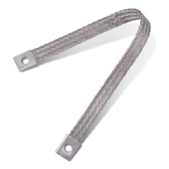 Boreal™ FB2XD12-1 1-Hole Flexible Flat Braid Connector, 30 AWG, 0.563 in Mounting Hole, Copper, Tin Plated