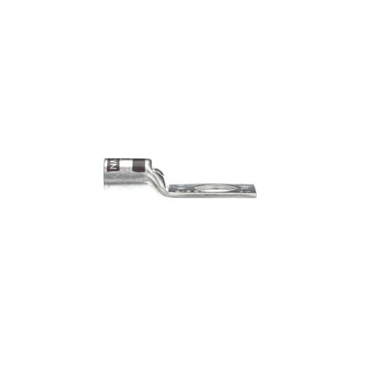 Color-Keyed® 54145-TB 1-Hole Compression Connector Lug, 2 AWG Copper Conductor, Die Code: 33, 1/2 in Stud, Copper