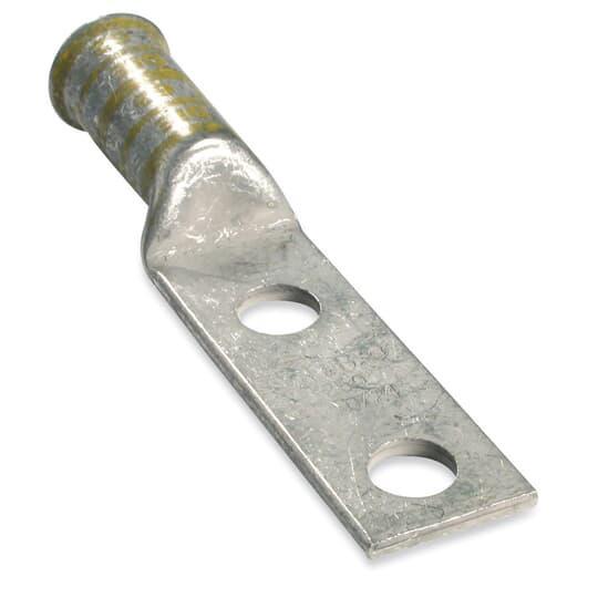 Color-Keyed® 58826BEBS 58800 2-Hole Compression Connector Lug, 900 kcmil Copper Conductor, Die Code: 115, 1/2 in Stud, Copper