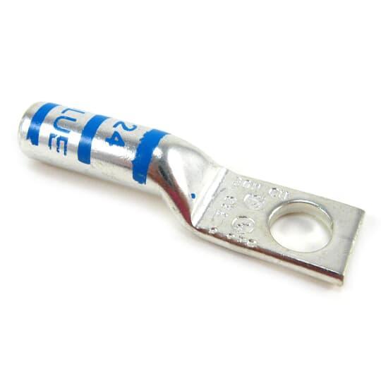 Color-Keyed® 54905BEPH 1-Hole Compression Connector Lug, 6 AWG Copper/Stranded Conductor, Die Code: 24, 1/4 in Stud, Copper