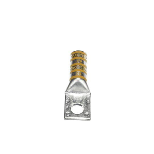 Color-Keyed® 54913BE 1-Hole Compression Connector Lug, 250 kcmil Copper Conductor, Die Code: 62, 1/2 in Stud, Copper