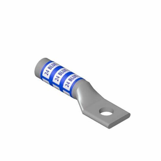 Color-Keyed® 54920BE 1-Hole Compression Connector Lug, 600 kcmil Copper/Stranded Conductor, Die Code: 94, 5/8 in Stud, Copper