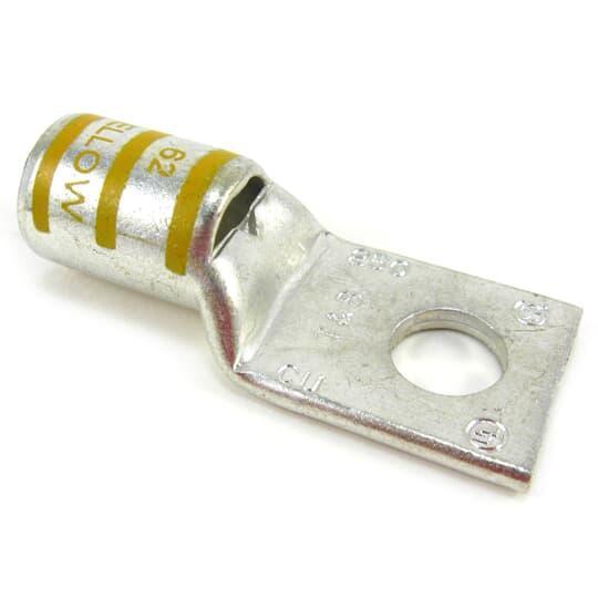 Color-Keyed® 54174 1-Hole Compression Connector Lug, 250 kcmil Copper Conductor, Die Code: 62, 3/8 in Stud, Copper