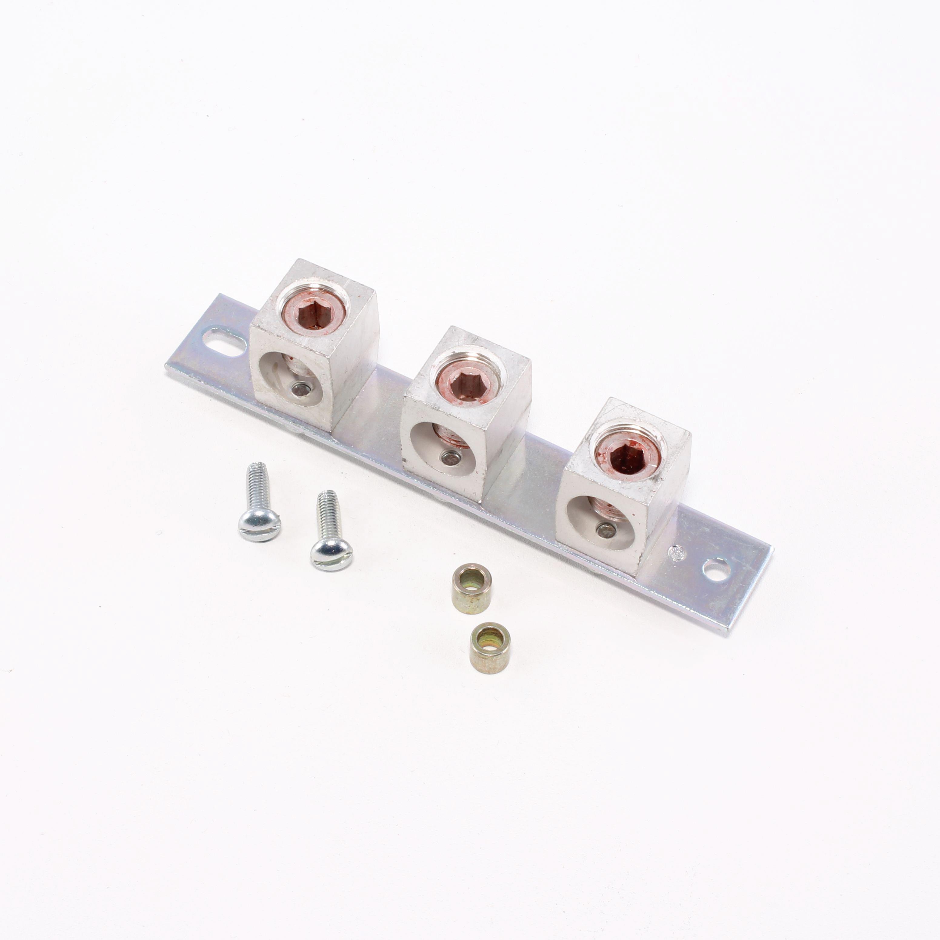 GE TGL6 Equipment Ground Kit, 3/4 in L, 2 AWG to 250 kcmil Aluminum/Copper Conductor, 3 Terminals, For Use With Spec-Setter™ NEMA 1/3R General Duty/Heavy Duty Safety Switch and Disconnect