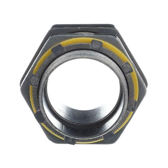 Iberville® CI6620 Straight Conduit Connector With 2-1/2 in Knockout, Flange Gasket, Steel Locknut, 2-1/2 in Trade, Zinc Alloy