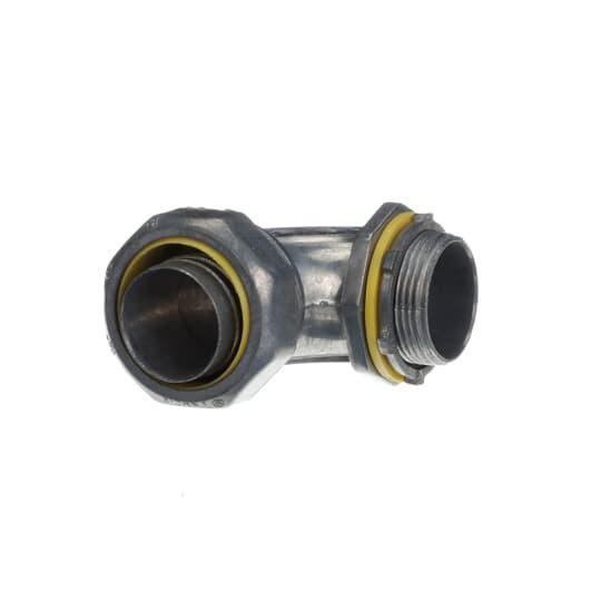 Iberville® CI6710 Liquid Tight Conduit Connector, 1-1/4 in Trade, 90 deg, Zinc Alloy, Electro-Plated Zinc