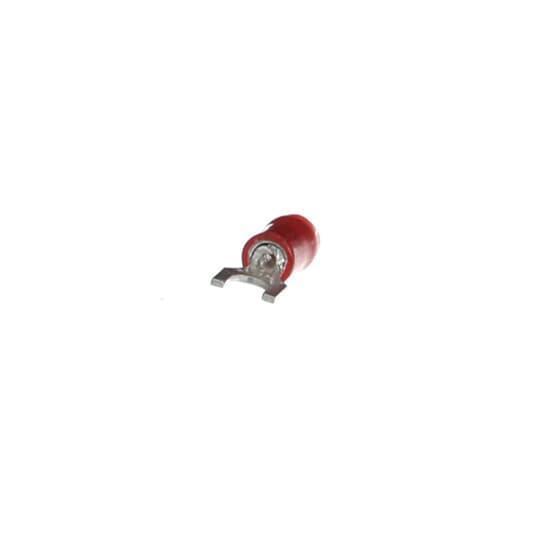 Sta-Kon® RA18-6F RA Series Insulated Fork Terminal, 22 to 16 AWG Conductor, 0.83 in L, Brazed Seam/Serrated Barrel, Copper, Red