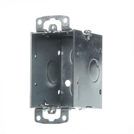 Steel City® CDOW Gangable Switch Box, Steel, 12.5 cu-in Capacity, 1 Gangs, 1 Outlets, 4 Knockouts