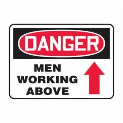 Accuform® MCRT016VP Danger Sign, DANGER, 10 in H x 14 in W, Red/Black on White, Plastic, Through Hole Mount