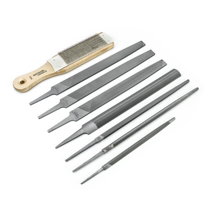 Crescent® 22025NNN Machinists File Set, 7, 10 in L, Double/Single Cut