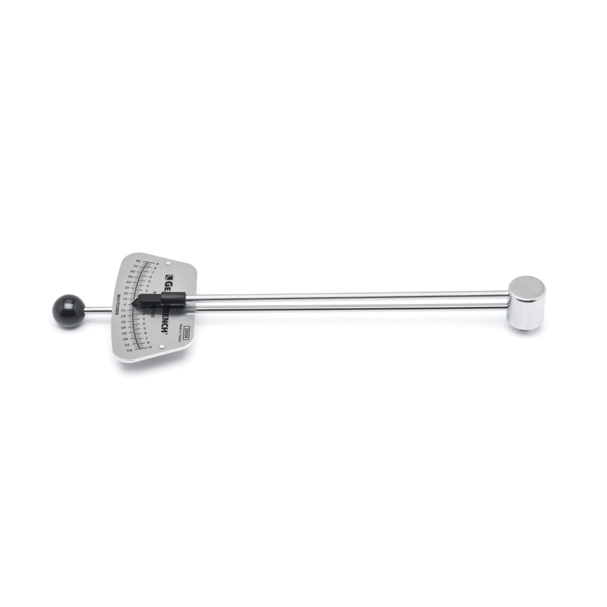 GEARWRENCH® 2955N Beam Torque Wrench, 1/4 in Drive, 0 to 80 in-lb, Fixed Head, 2.5 in-lb Graduation, 11-1/4 in OAL