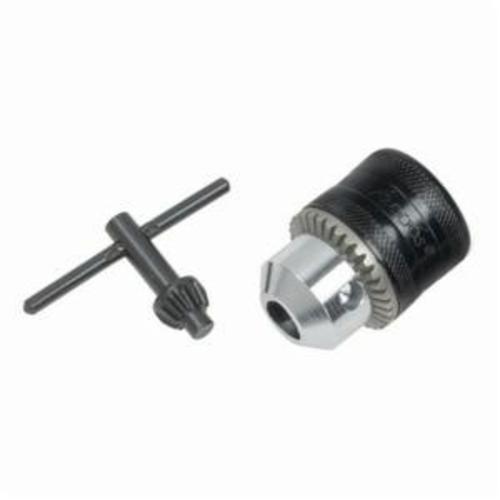 Jacobs® 30598 Drill Chuck, 0.078 to 0.5 in Capacity, 3/8-24 Threaded Mounting, Plain Bearing, KK Key