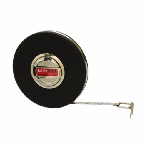 Crescent® HC256 Leader® Tape Measure, 100 ft L x 3/8 in W Blade, Steel Blade, Imperial Measuring System