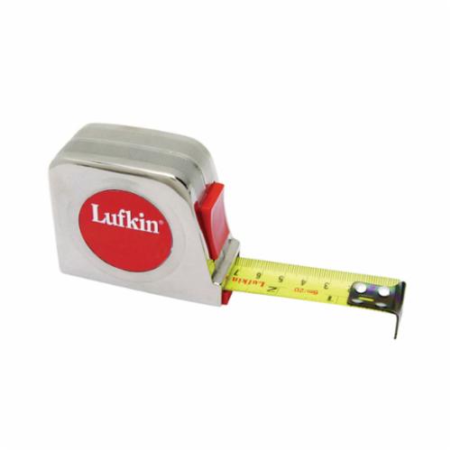 Crescent® Quickread® HV116 High Visibility Tape Measure, 16 ft L x 1 in W Blade, Steel Blade, Imperial Measuring System