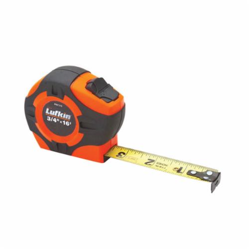 Crescent® PHV1316 P1000 High Visibility Tape Measure, 16 ft L x 3/4 in W Blade, Imperial Measuring System, 1/16ths, 1/32nds Graduation