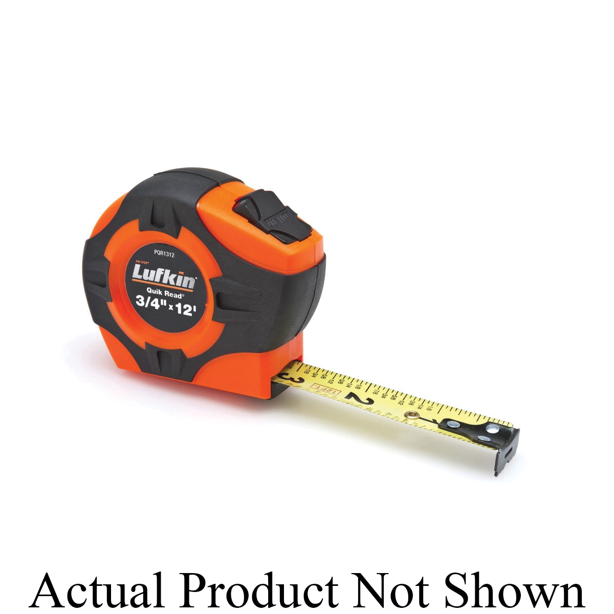 Crescent® PQR1425N Quikread® P1000 Tape Measure, 25 ft L x 1 in W Blade, Steel Blade, 1/16 in Graduation