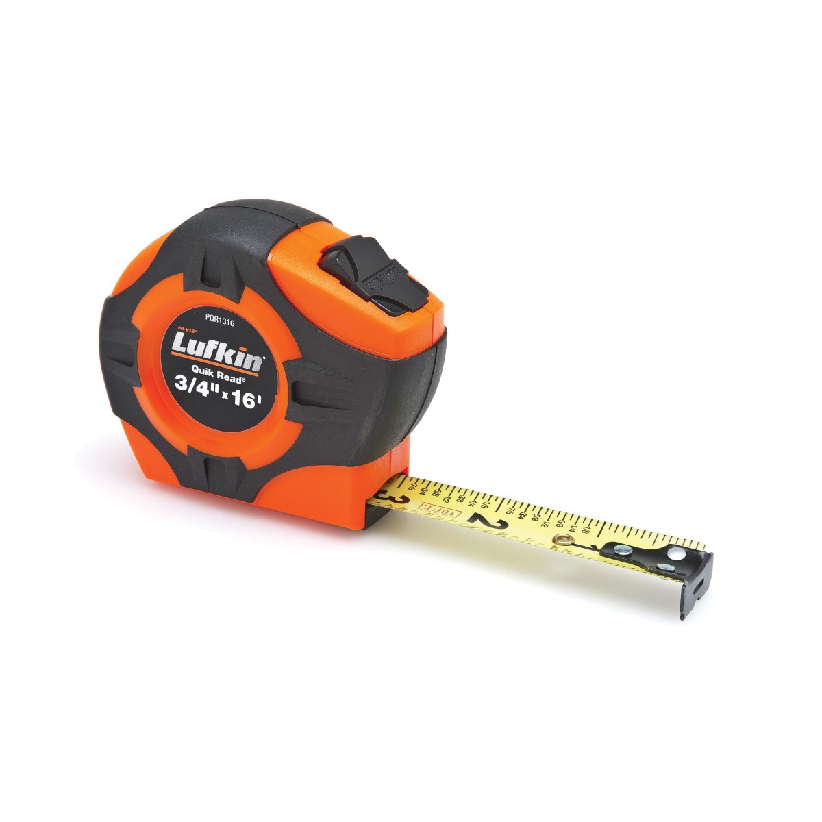 Crescent® PQR1316N Quikread® P1000 Tape Measure, 16 ft L x 3/4 in W Blade, Steel Blade, 1/16 in Graduation