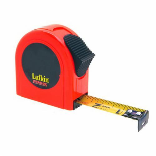 Crescent® SV125 Ultralok® High Visibility Tape Measure, 25 ft L x 1 in W Blade, Imperial Measuring System, 1/16ths Graduation