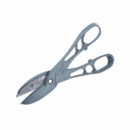Wiss® W14L Lightweight Tinner Snip, 22 ga Low Carbon Steel Cutting, 3-1/4 in L of Cut, Straight Snip, Forged Steel Blade, Aluminum Handle
