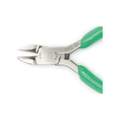 Weller® MS543JVN Diagonal Cutting Plier, 25 to 22 AWG Soft Copper Wire/20 AWG Steel Wire THK Max Wire, 15/32 in L x 7/16 in W x 9/32 in THK Relieved Tapered Forged Alloy Steel Jaw, 4 in OAL, Flush Cut