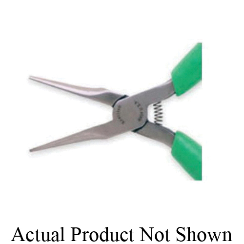 Weller® NN54VN Slimline Needle Nose Plier, Serrated/Straight Steel Jaw, 1-3/16 in L x 7/16 in W Jaw, 5 in OAL, 5/64 in W Tip