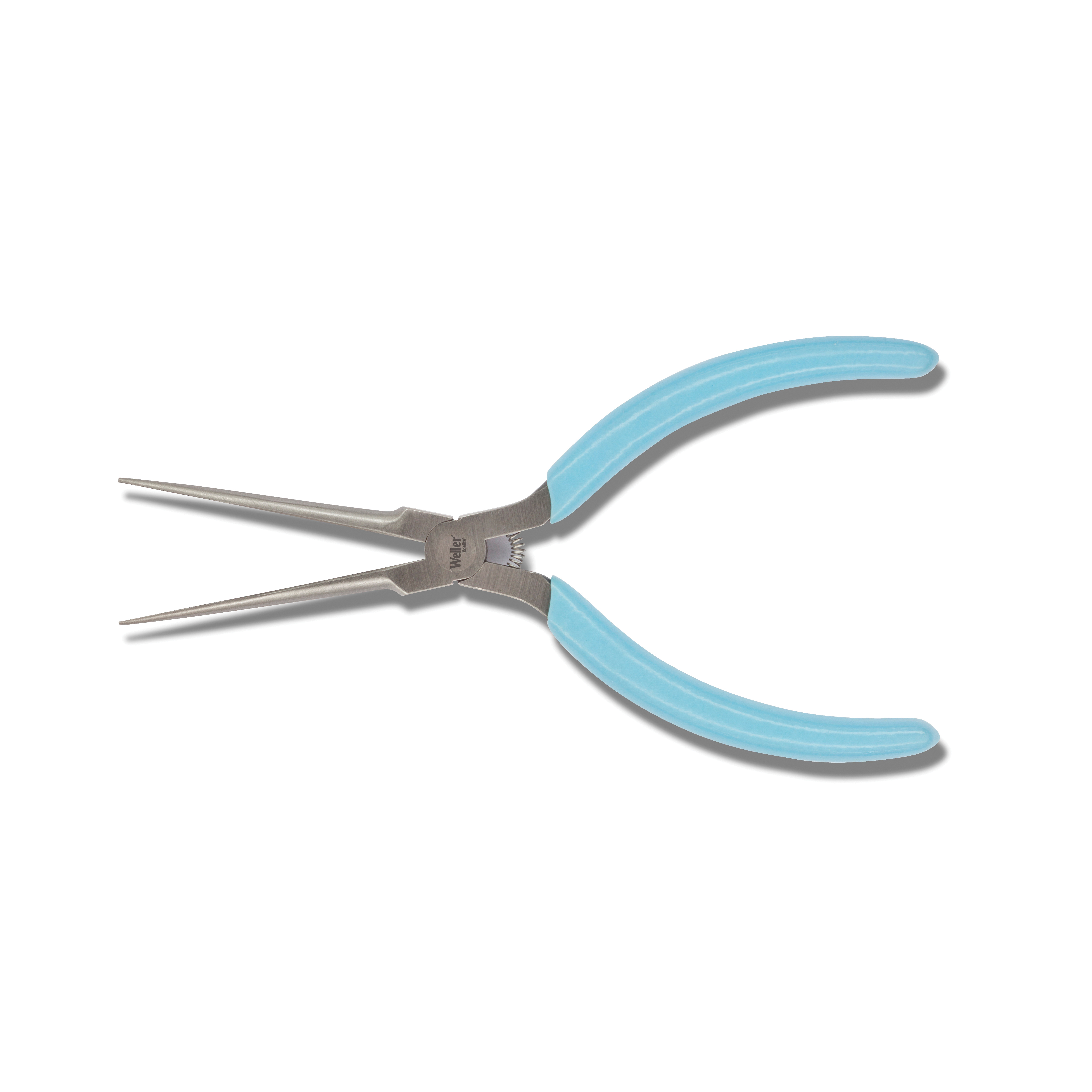 Weller® NN7776VN Extra Long Needle Nose Plier, Serrated/Straight Steel Jaw, 2-5/16 in L x 15/32 in W Jaw, 6 in OAL, 1/16 in W Tip