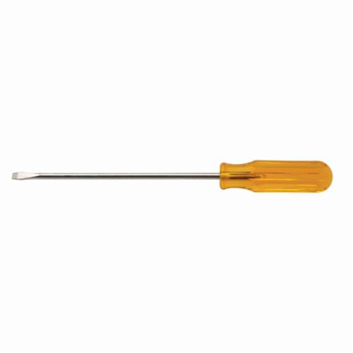 Weller® R148 Regular Screwdriver, 1/4 in Slotted, Vanadium Steel Shank, 12-1/8 in OAL, Plastic Handle, Polished Chrome, AISI 6150