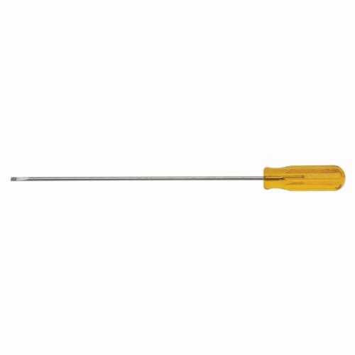 Weller® R188 Regular Screwdriver, 1/8 in Slotted, Vanadium Steel Shank, 10-5/8 in OAL, Plastic Handle, Polished Chrome, AISI 6150
