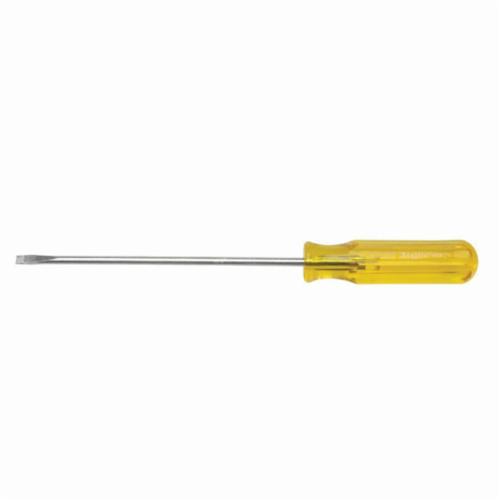 Weller® R3166 Regular Screwdriver, 3/16 in Slotted, Vanadium Steel Shank, 9-5/8 in OAL, Plastic Handle, Polished Chrome, AISI 6150
