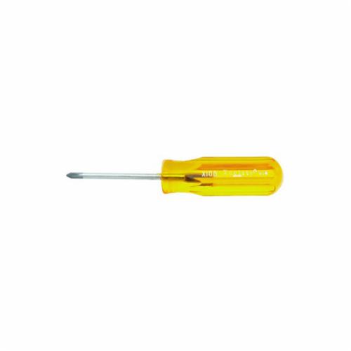 Weller® X100 Regular Screwdriver, #0 Phillips® Point, Vanadium Steel Shank, 4-5/8 in OAL, Plastic Handle, Polished Chrome, AISI 6150
