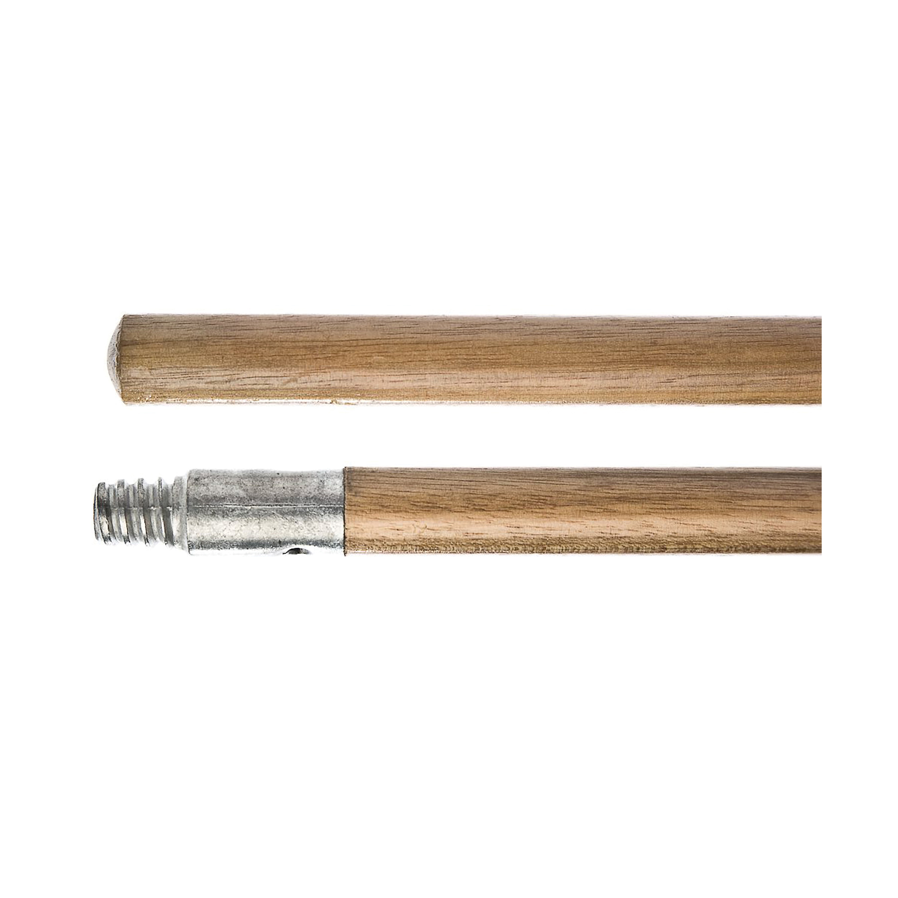 AGF 52505 Handle With Metal Threaded Tip, 15/16 in Dia x 54 in L, Hardwood, Brown