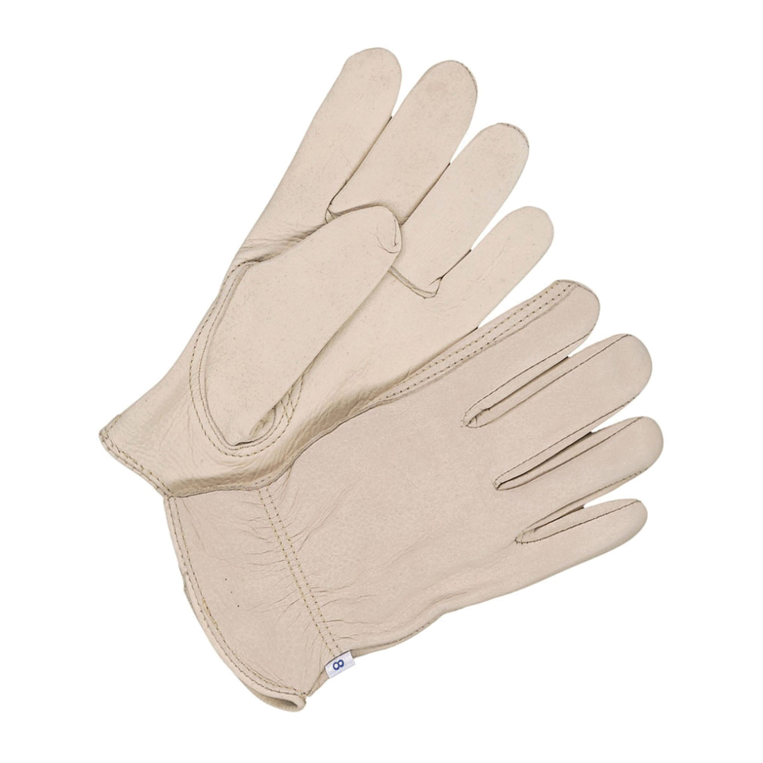 BDG Classic™ 20-1-376-6 Rodeo Queen Women's General Purpose Gloves, Drivers, Gunn Cut/Keystone Thumb Style, SZ 6, Grain Cowhide Leather Palm, Grain Cowhide Leather, Beige, Double Shirred Elastic Wrist/Rolled Cuff, Unlined Lining
