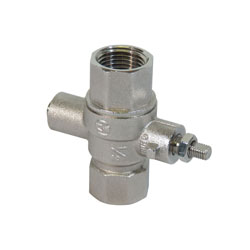 Bradley® S27-328 Ball Valve With Nut, For Use With Halo® S19224 Series Wall-Mount Eye Wash or Eye/Face Wash