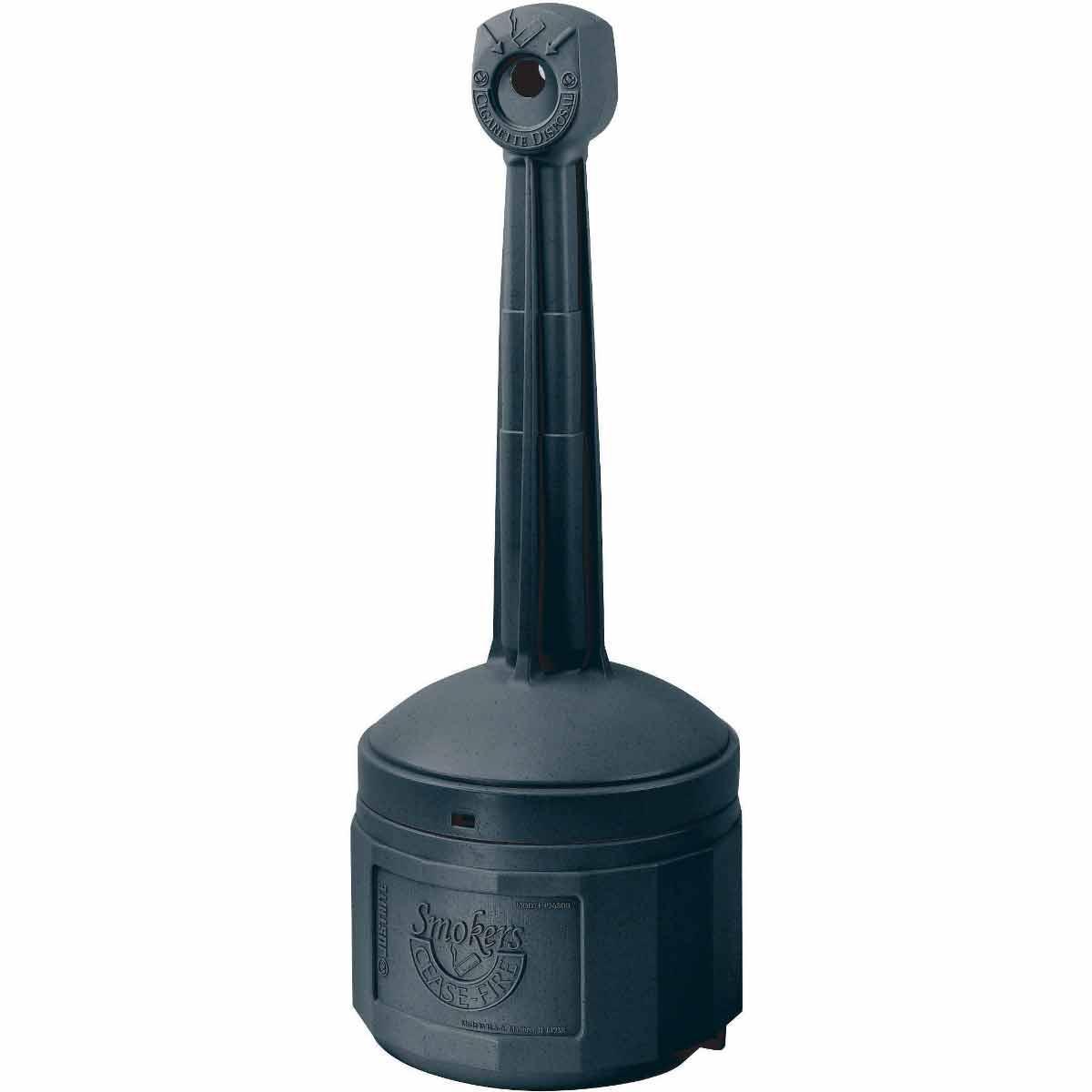 Brady® 103677 Cigarette Receptacle, 16-1/2 in W x 38-1/2 in H, Polyethylene, Deco Black