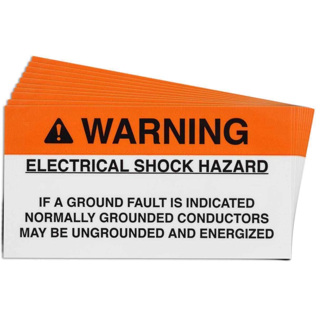 Brady® 149859 Pre-Printed Rectangle Warning Label, 2 in H x 3-3/4 in W x 0.007 in THK, Black/Orange on White, B-920 Vinyl