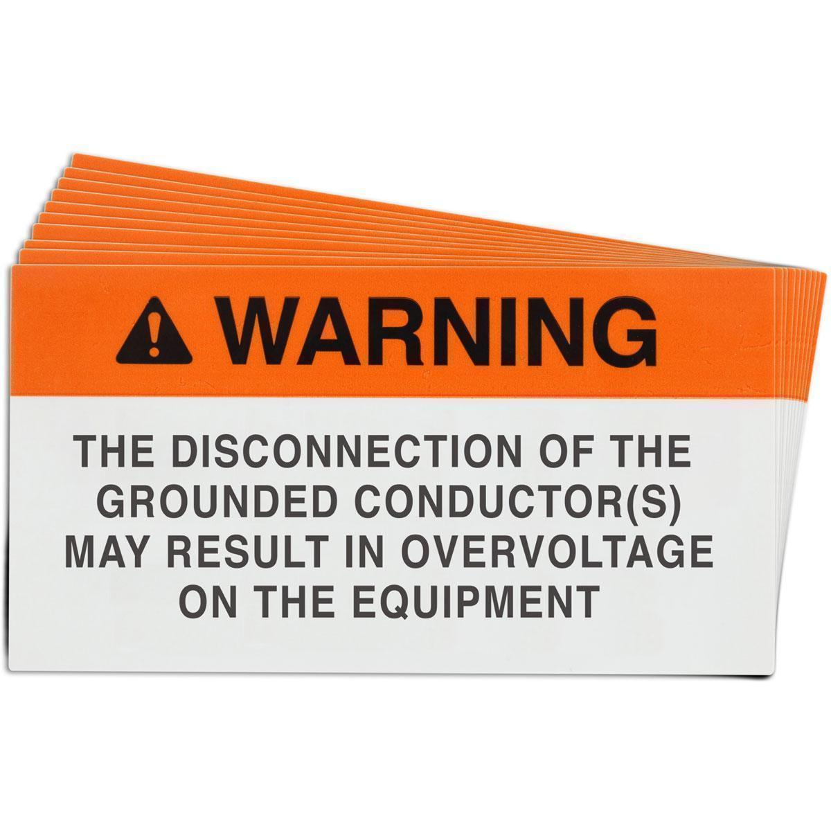 Brady® 149866 Pre-Printed Rectangle Warning Label, 2 in H x 3-3/4 in W x 0.007 in THK, Black/Orange on White, B-920 Vinyl