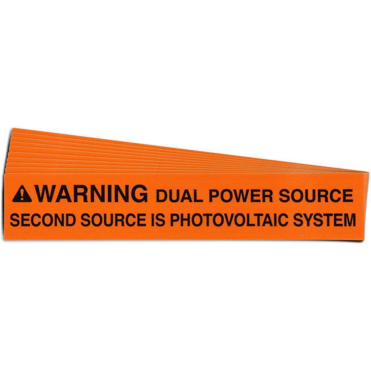 Brady® 149887 Pre-Printed Rectangle Warning Label, 1 in H x 4 in W x 0.007 in THK, Black on Orange, B-920 Vinyl