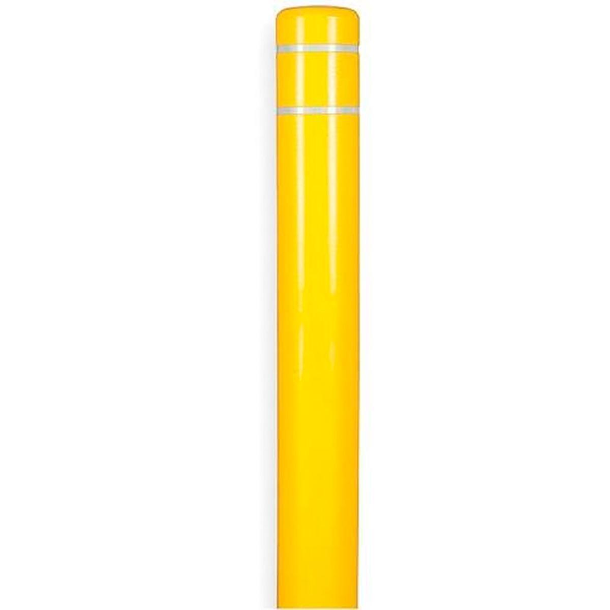Brady® 37874 Bollard Not Collapsible Bumper Post Sleeves, Yellow, 52 in H, 4 in ID, Polyethylene Thermoplastic