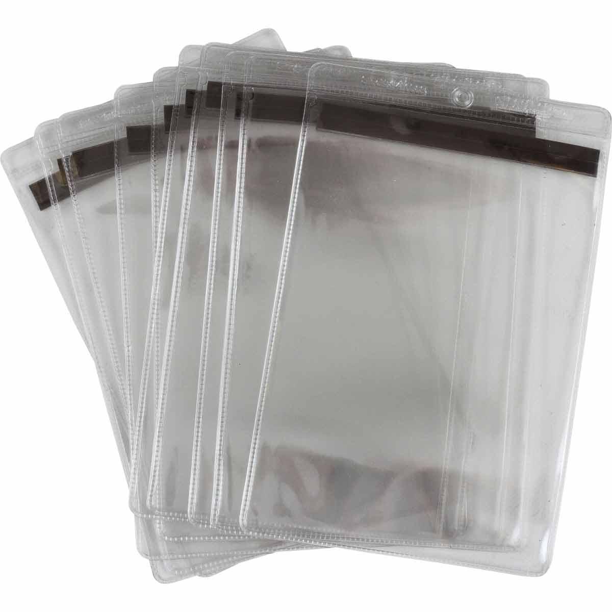 Brady® 81770 Magnetic Back Open End Protective Envelope, Magnetic Backed Envelope Closure, 8-1/2 in H x 5-1/2 in W, Vinyl, Clear