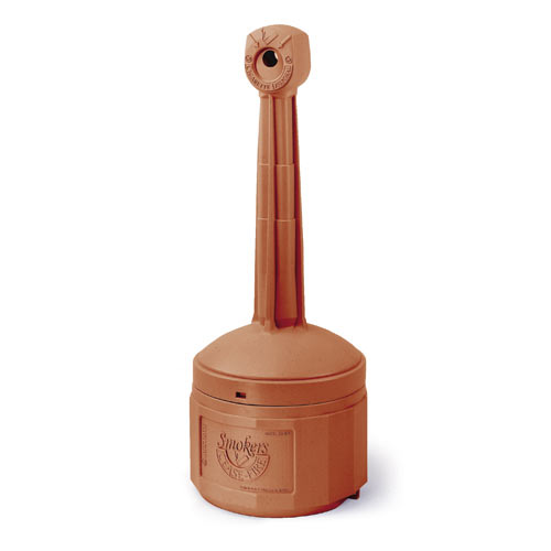 Brady® Smokers Cease Fire® 103675 Cigarette Receptacle, 16-1/2 in W x 38-1/2 in H, Polyethylene, Terra Cotta