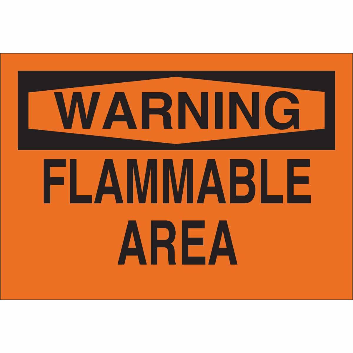 Brady® 85219 Laminated Rectangular Fire Sign, WARNING, 7 in H x 10 in W, Black on Orange, B-302 Polyester, Self-Adhesive/Surface Mount