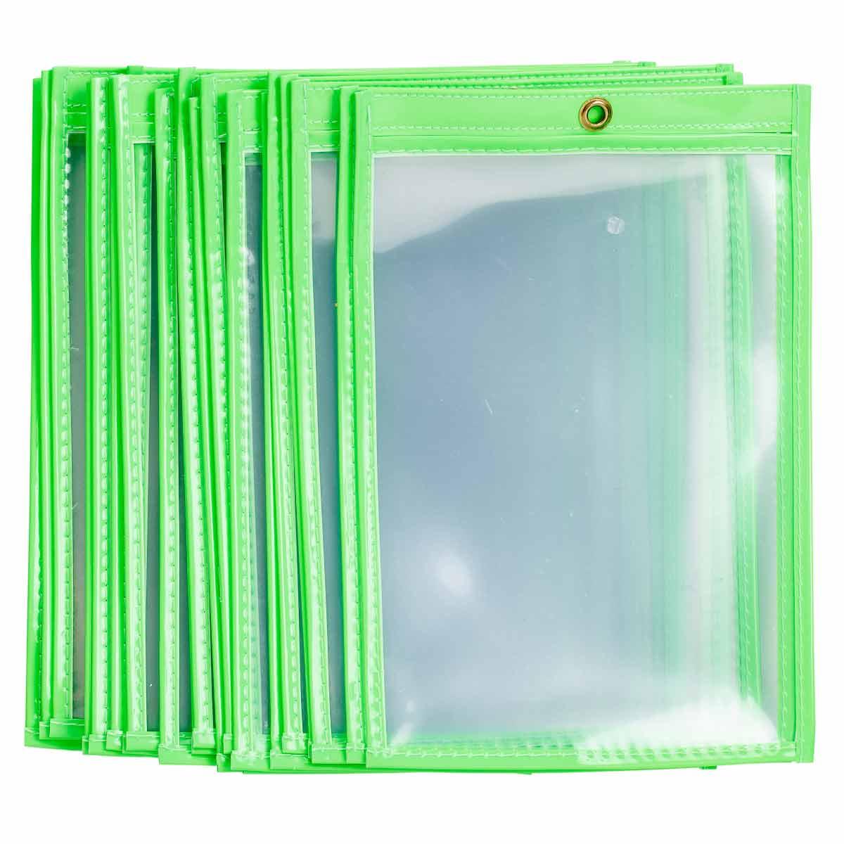 Brady® 56941 Shop Envelope, Fluorescent Shop Envelope Closure, 9 in H x 6 in W, Vinyl, Clear