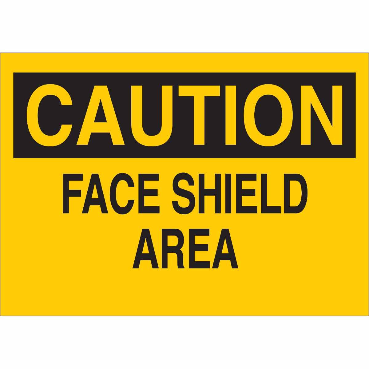 Brady® 122839 Rectangular Personal Protection (PPE) Sign, CAUTION, 7 in H x 10 in W, Black on Yellow, B-120 Fiberglass, Corner Hole Mount
