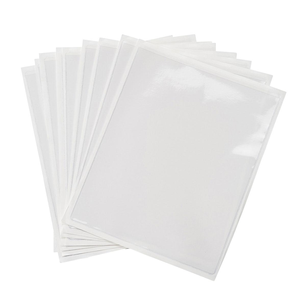 Brady® 50961 Adhesive Backed Shop Envelope, Adhesive Backed Envelope Closure, 9 in H x 11-1/2 in W, Vinyl, Clear