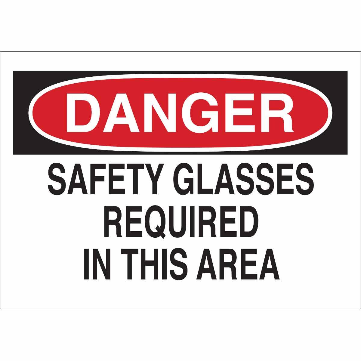 Brady® 87780 Overlaminated Rectangular Personal Protection (PPE) Label, DANGER, 3-1/2 in H x 5 in W, Black/Red on White, B-302 Polyester, Self-Adhesive Mount