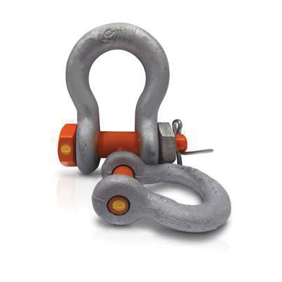 CM® M685AP Anchor Shackle, 29 ton Load, 1-5/8 in, 1-3/4 in Dia Screw Pin, Orange Powder Coated