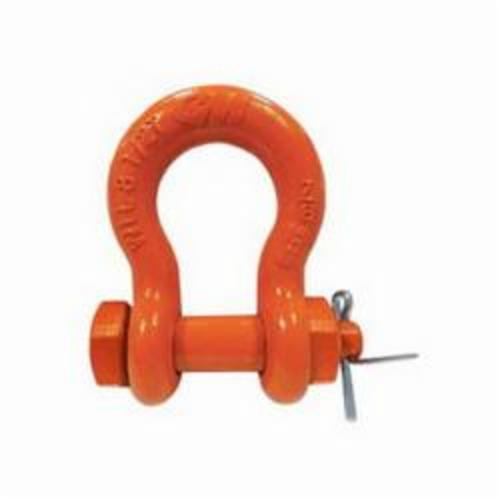 CM® M849 Super Strong Anchor Shackle, 2 ton Load, 7/16 in, 1/2 in Dia Bolt/Nut/Cotter Pin, Self-Colored