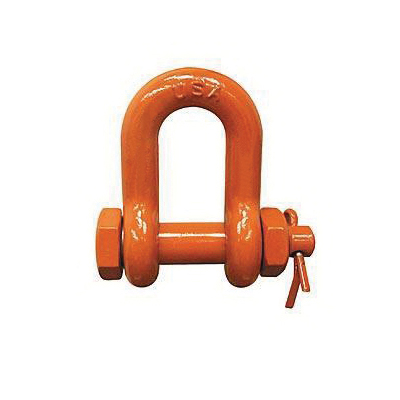 CM® M947P Super Strong Chain Shackle, 1 ton Load, 5/16 in, 0.38 in Bolt/Nut/Cotter Pin, Orange Powder Coated