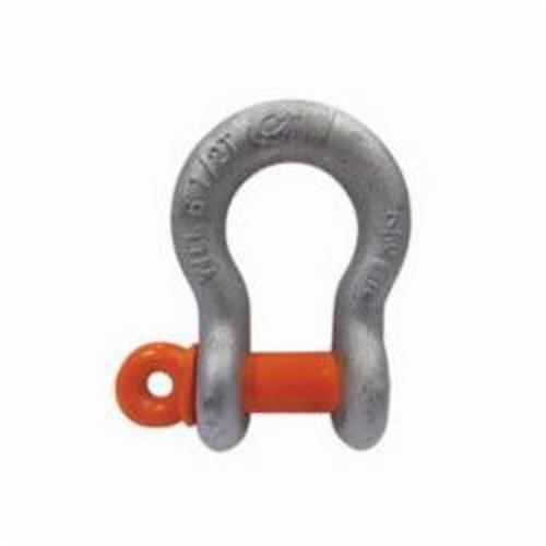 CM® MC648G Anchor Shackle, 1 ton Load, 3/8 in, 0.44 in Dia Screw Pin, Galvanized